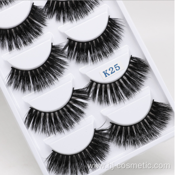 High quality 5 pairs 3d mink fur false eyelash 3d mink eyelashes